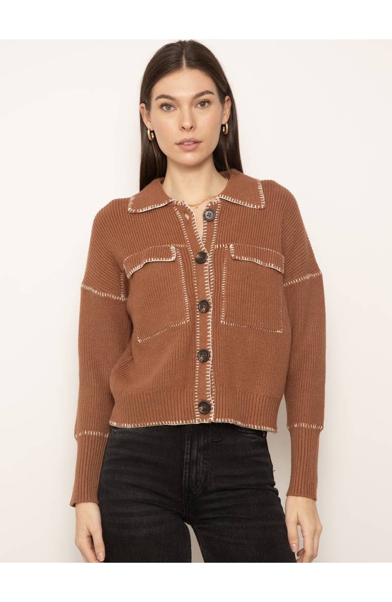 Central Park West Casey Whipstitch Sweater Jacket, Main, color,