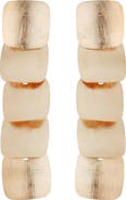 Panacea Textured Square Linear Drop Earrings