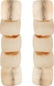 Panacea Textured Square Linear Drop Earrings
