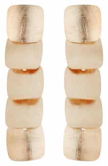 Panacea Textured Square Linear Drop Earrings