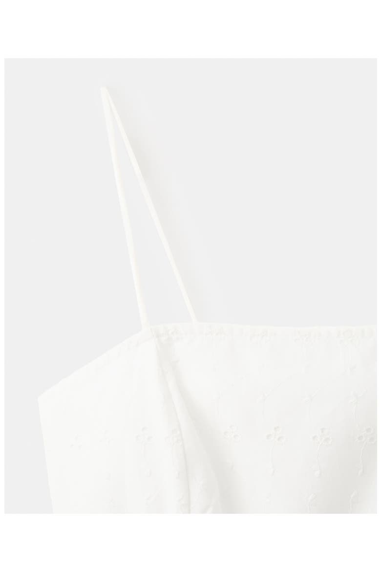 Embroidered Eyelet Cutout Minidress, Alternate, color, OFF WHITE
