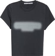 Alexander Wang Embossed Logo Shrunken Graphic T-Shirt