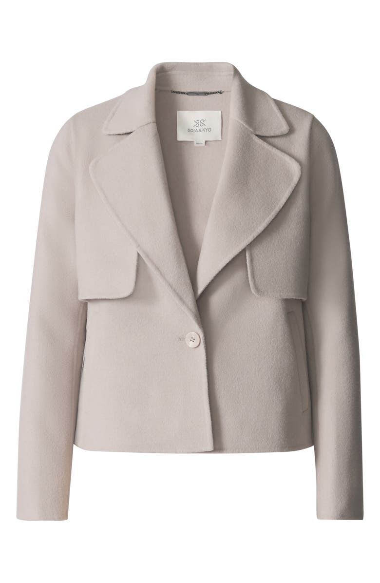 Soia & Kyo Selah Wool Blend Coat, Alternate, color, Light Oak