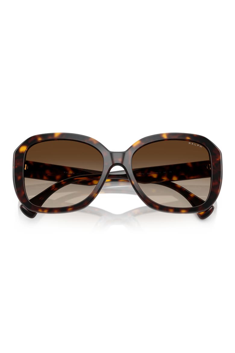 56mm Gradient Square Sunglasses, Alternate, color, SHINY BROWN HAVANA / BROWN