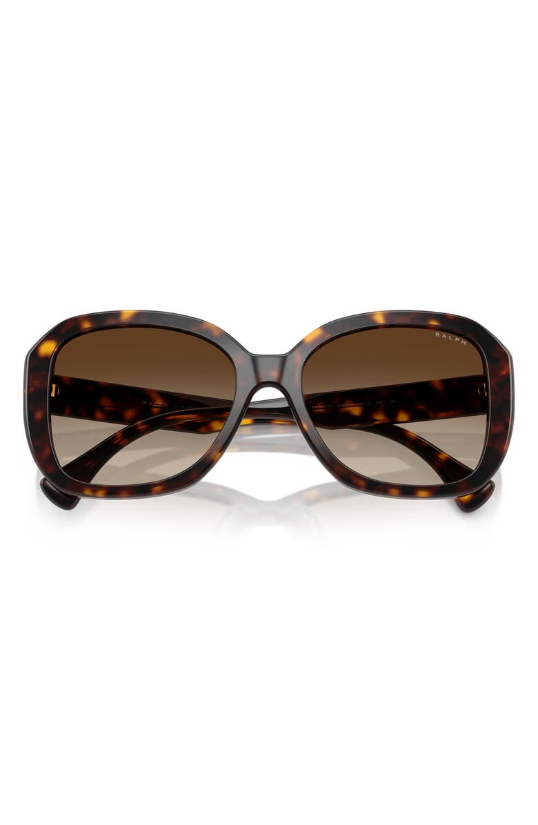 Ralph Lauren 56mm Gradient Square Sunglasses, Alternate, color, Shiny Brown Havana / Brown