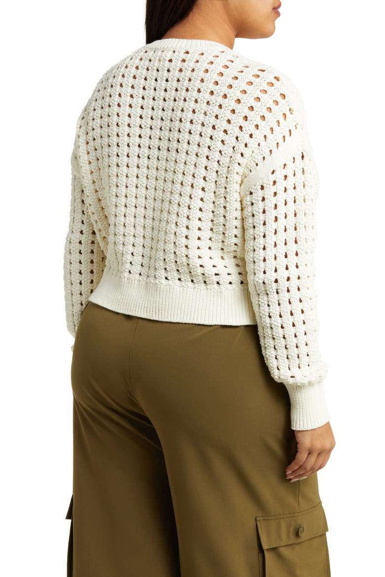 Open Stitch Sweater, Alternate, color, IVORY