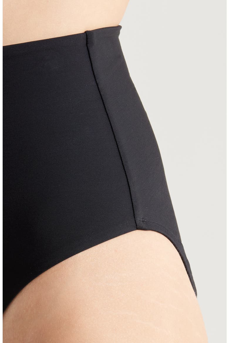 Faith High Waist Bikini Bottoms, Alternate, color, BLACK