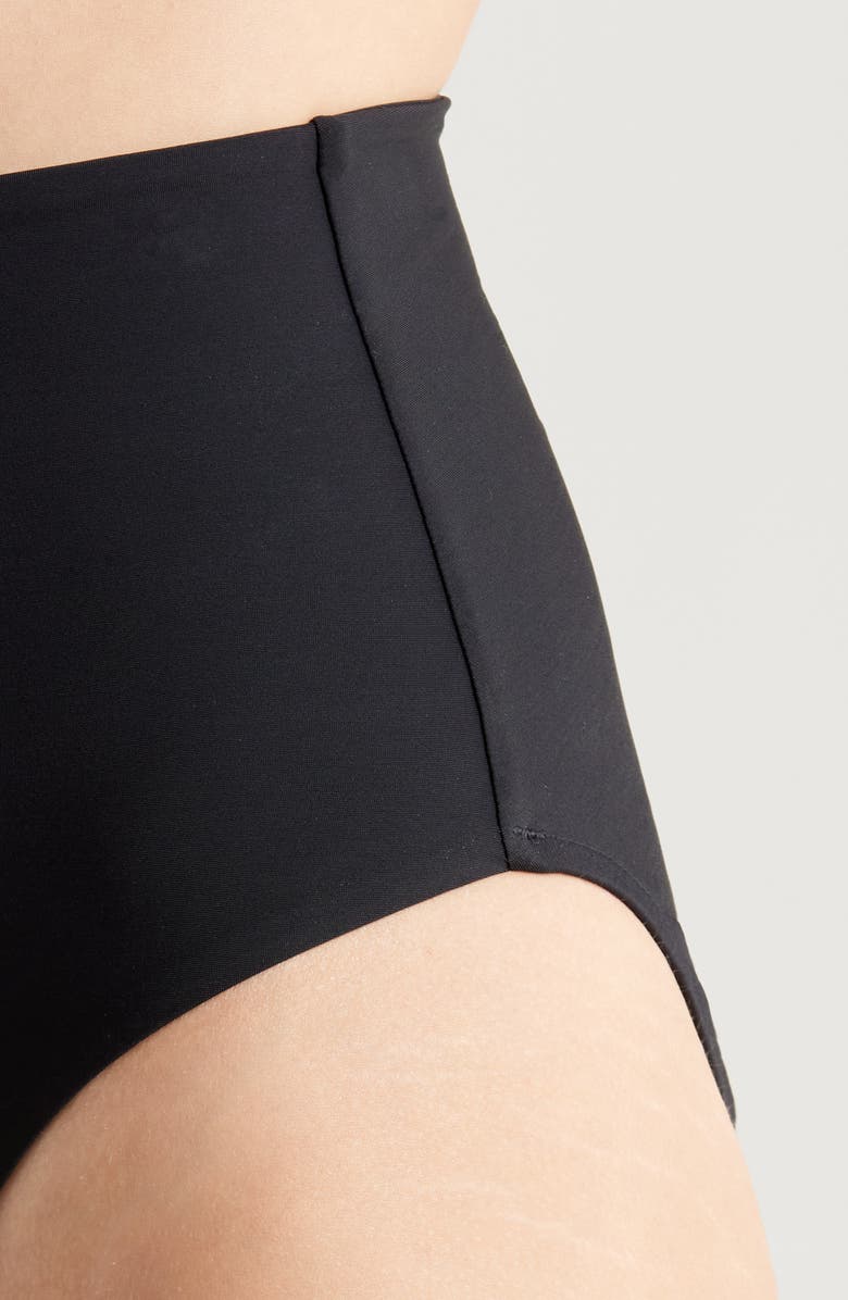 BONDI BORN Faith High Waist Bikini Bottoms, Alternate, color, Black