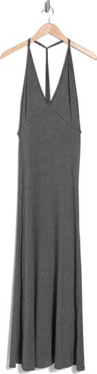 Plunge Neck Maxi Dress