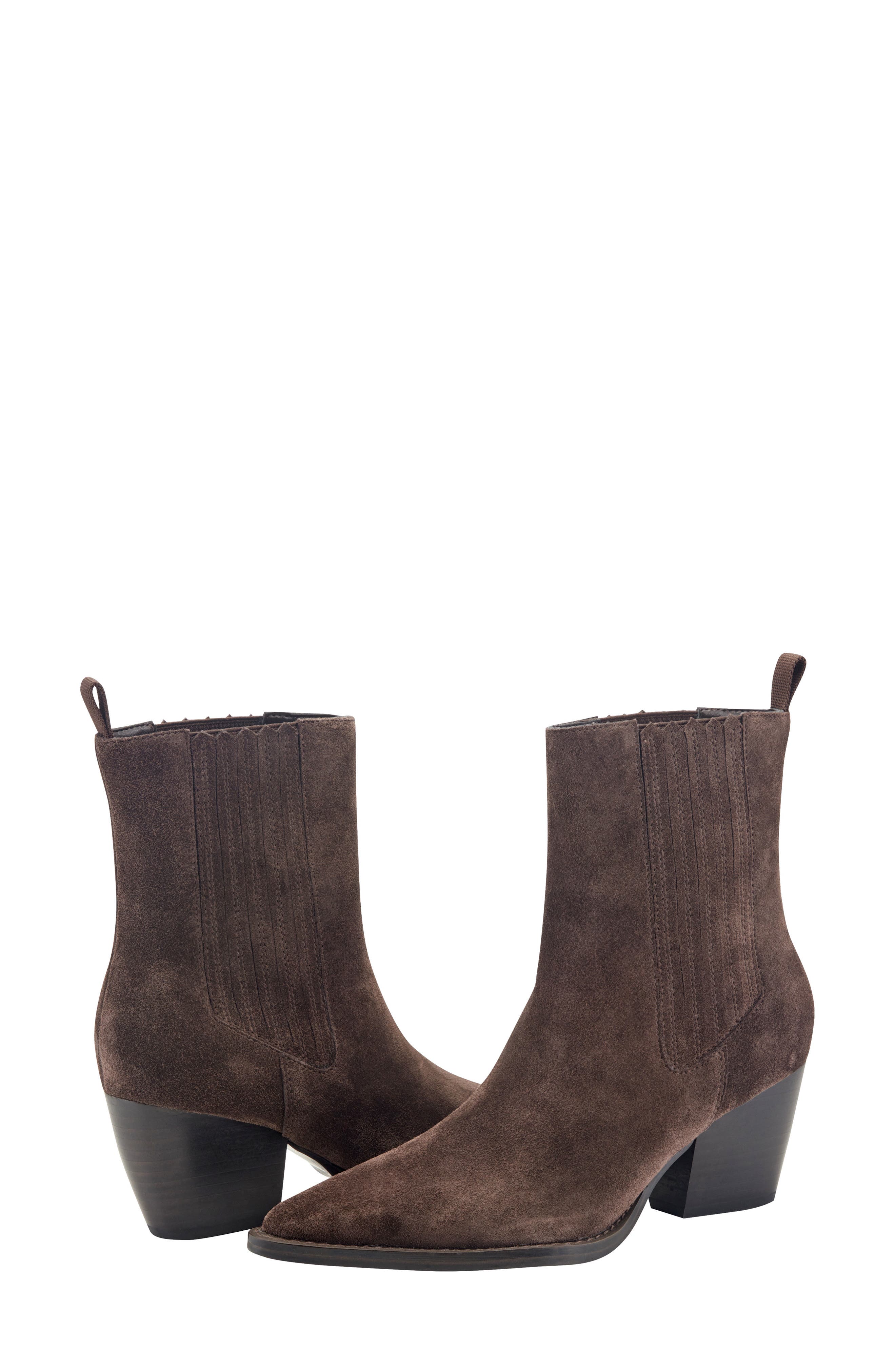 Zane Leather Chelsea Bootie, Alternate, color, DARK BROWN