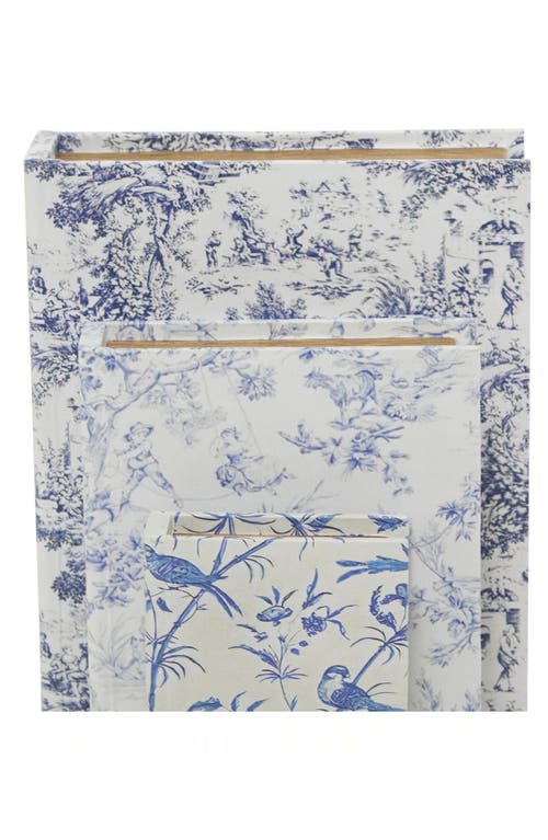 Sonoma Sage Home Set Of 3 Faux Book Boxes In White