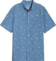 Kahala Surfs Up Short Sleeve Button-Down Shirt