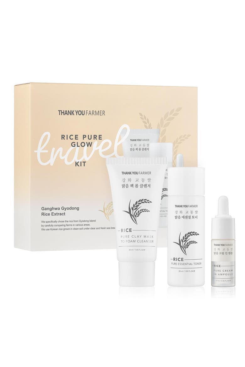 Rice Pure Glow Travel Kit, Alternate, color, White