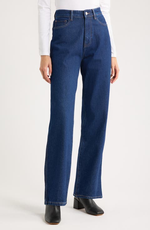 SAT '90s High Waist Straight Leg Jeans