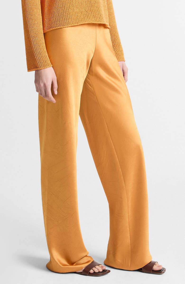 Vince Satin Bias Cut Pants, Alternate, color, Clementine
