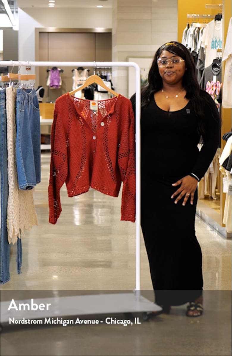 Flower Crochet Cardigan Sweater, sales video thumbnail