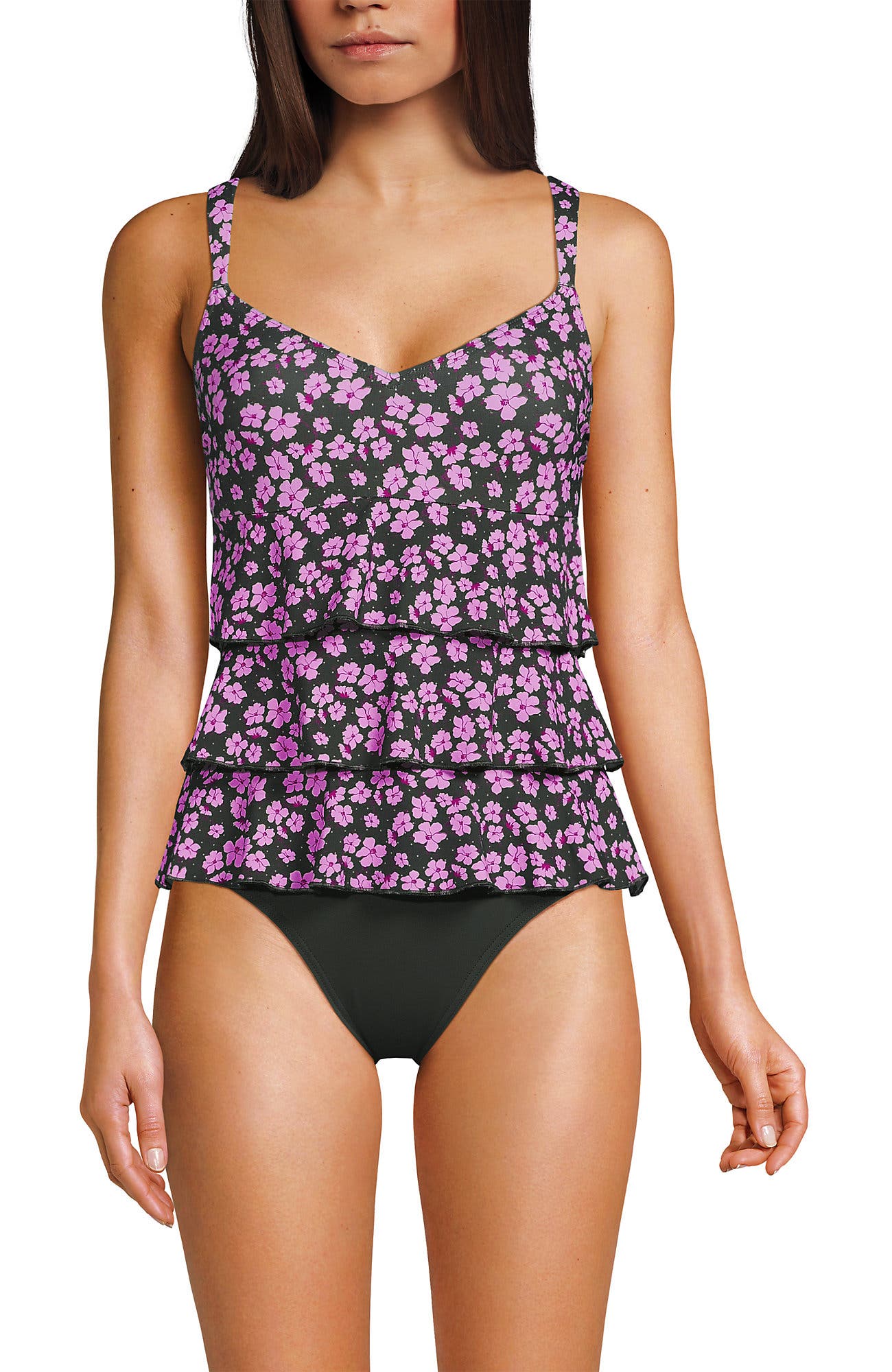 Olive Green Pansy Floral