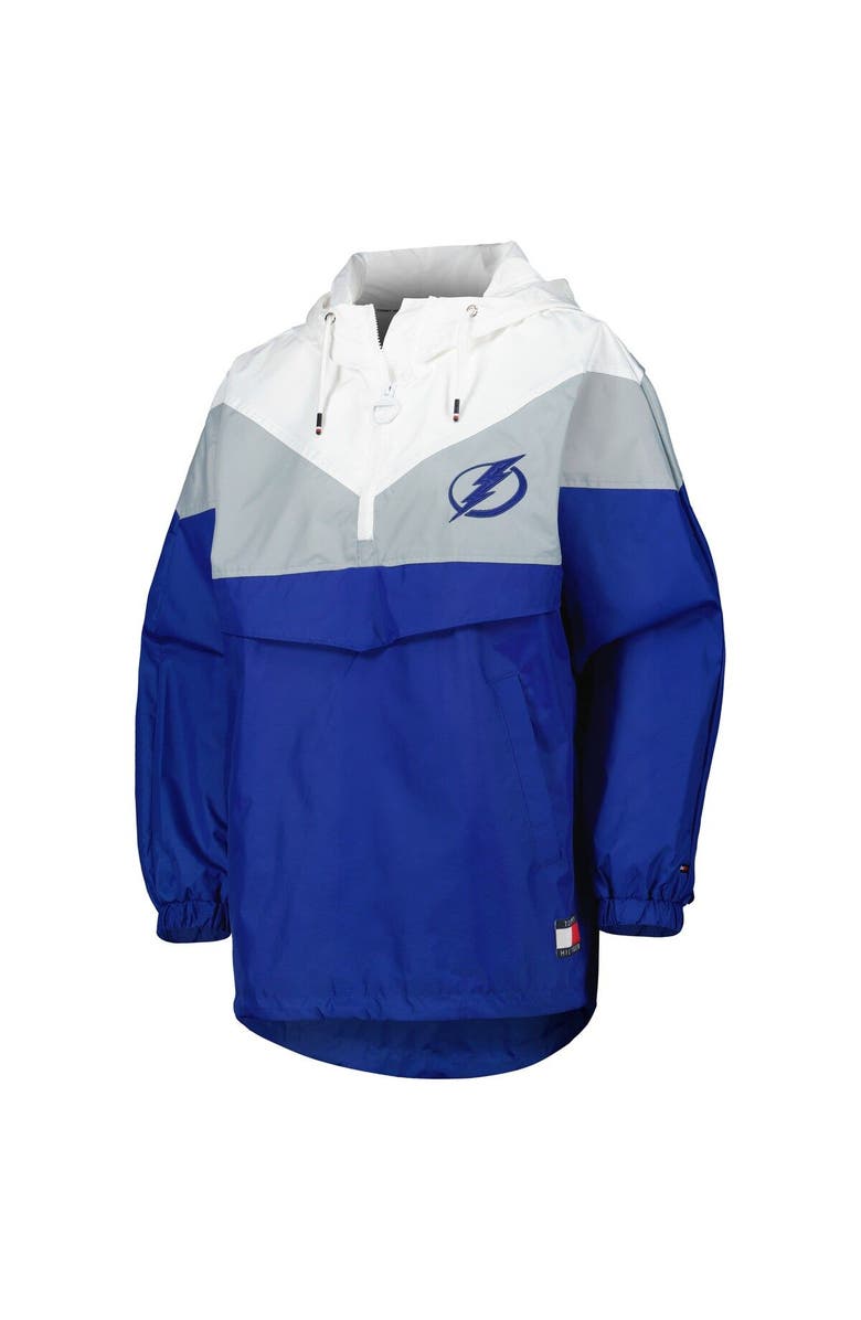 Tommy Hilfiger Women's Tommy Hilfiger Blue/Silver Tampa Bay Lightning Staci Half-Zip Windbreaker Jacket, Alternate, color, Blue