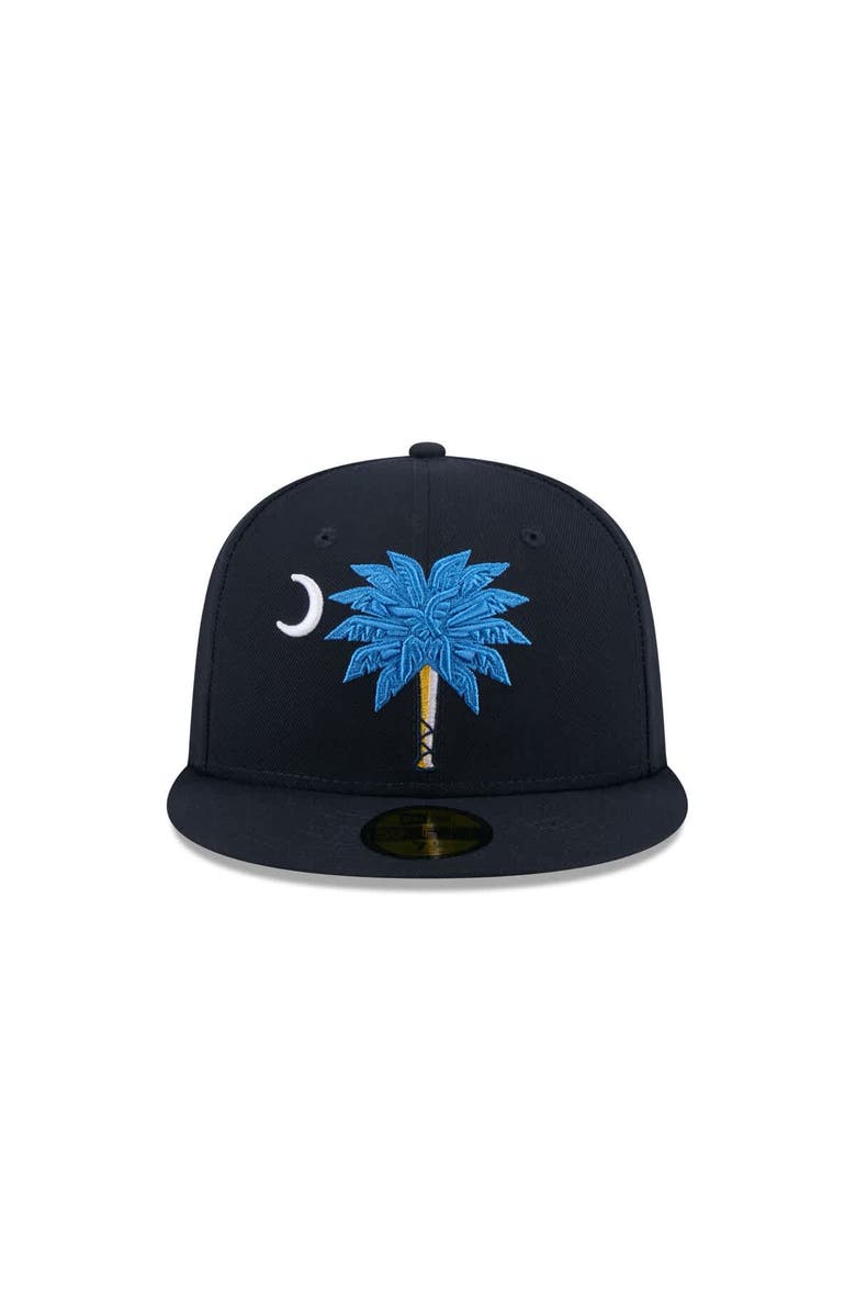 New Era Men's New Era  Navy Myrtle Beach Pelicans Theme Nights 59FIFTY Fitted Hat, Alternate, color, 