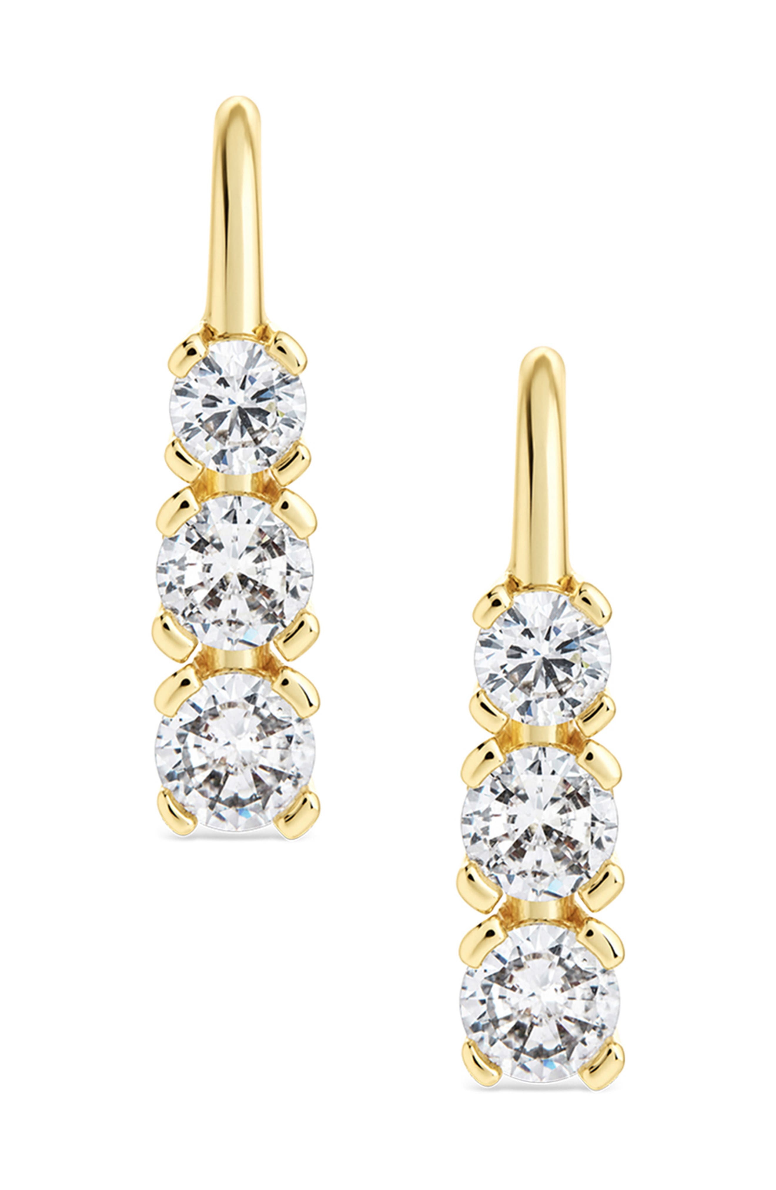 Sterling Forever Cascading Crystal Drop Earrings (Women) | Nordstromrack