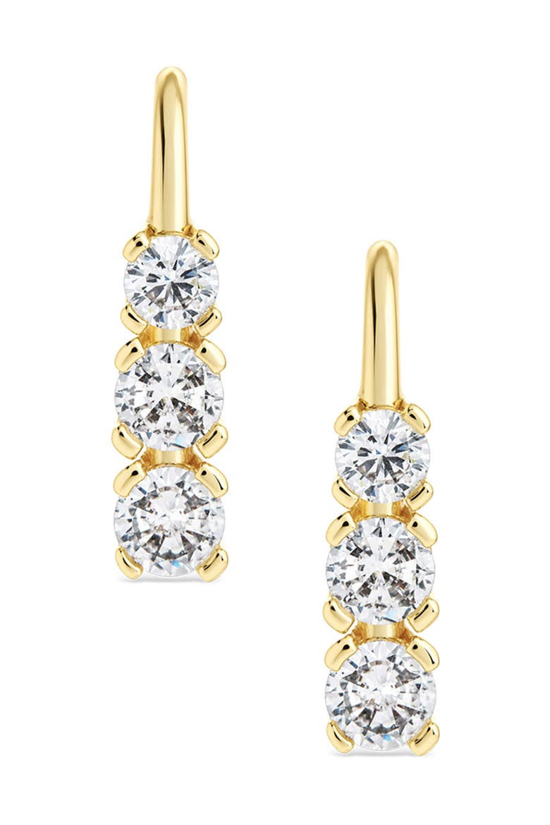 Cascading Crystal Drop Earrings, Alternate, color, GOLD