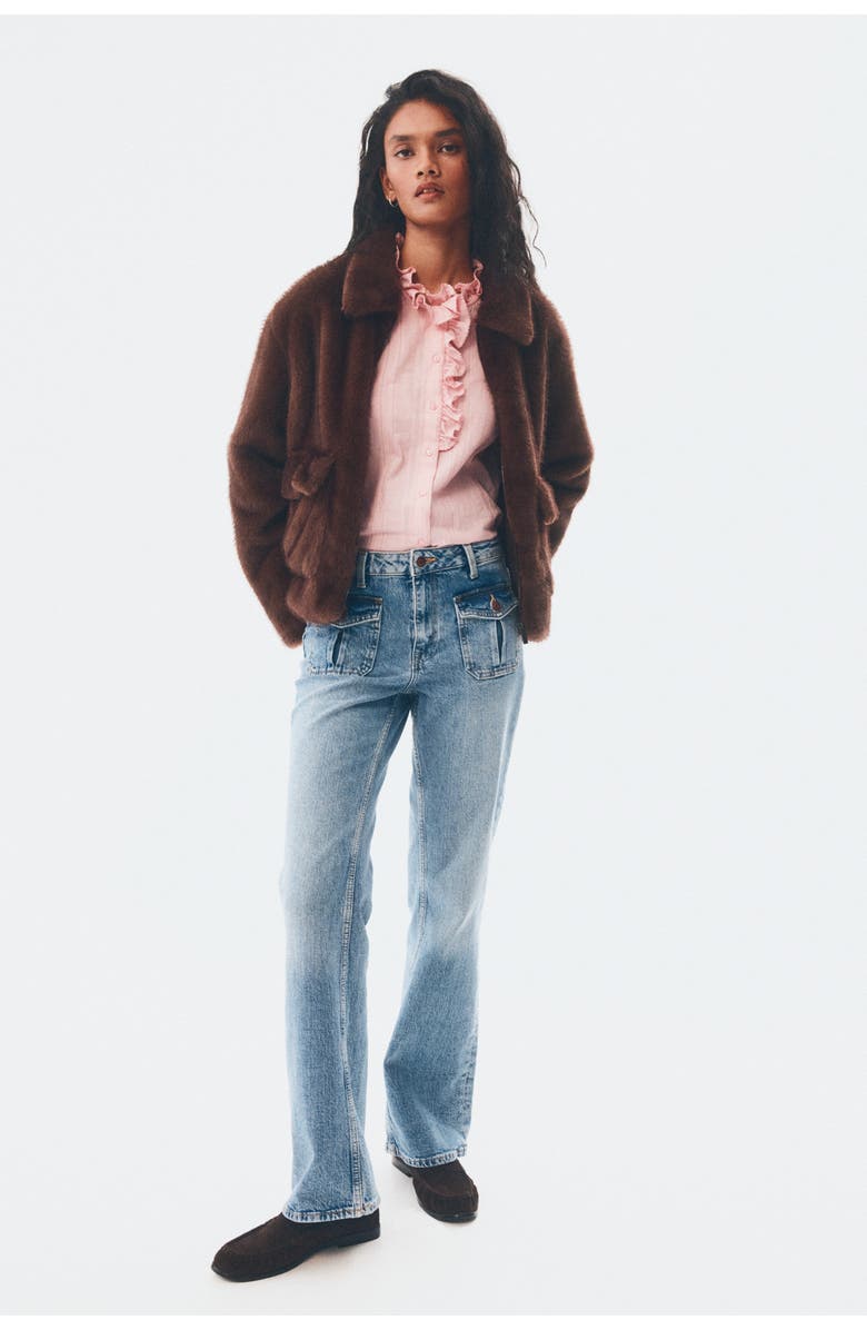 H&M Flared High Jeans, Alternate, color, Denim Blue