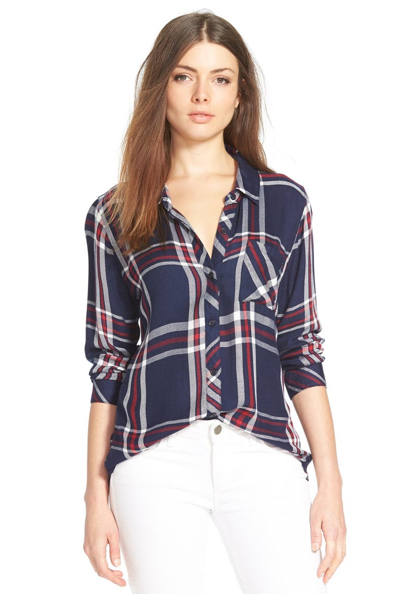 Plaid Shirt, Main, color, PATRIOT/ RED/ WHITE