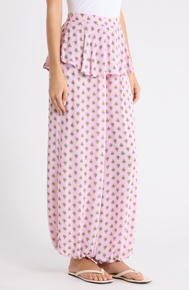 AFRM Graciela Crocus Scarf Print Balloon Pants, Alternate, color, Crocus Foulard