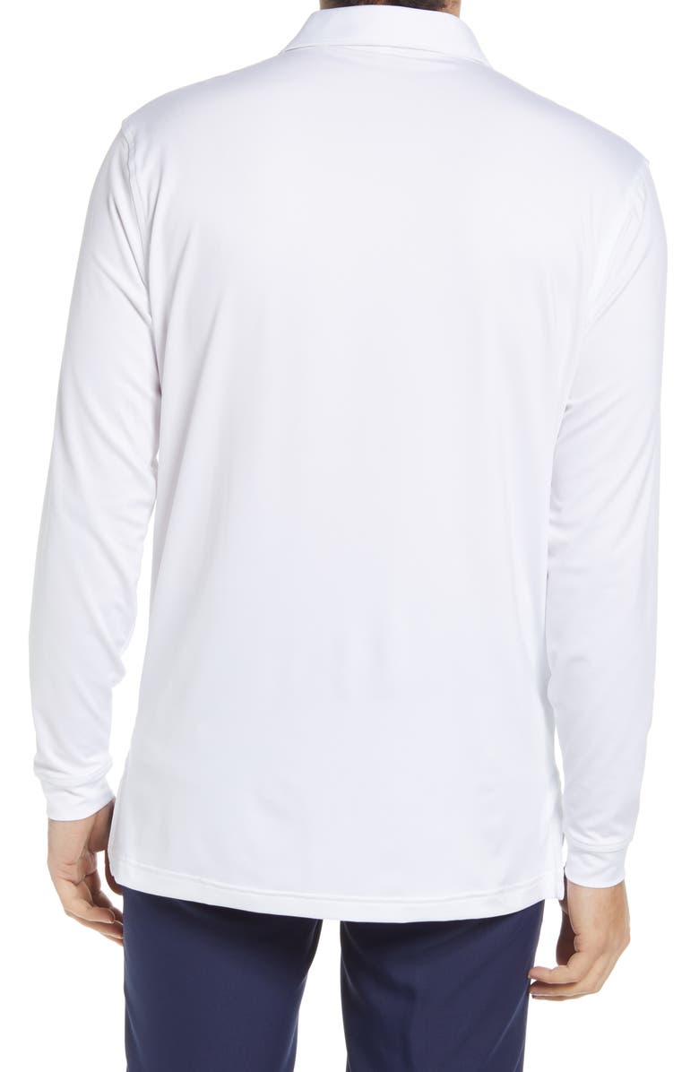 Peter Millar Solid Long Sleeve Jersey Polo, Alternate, color, White