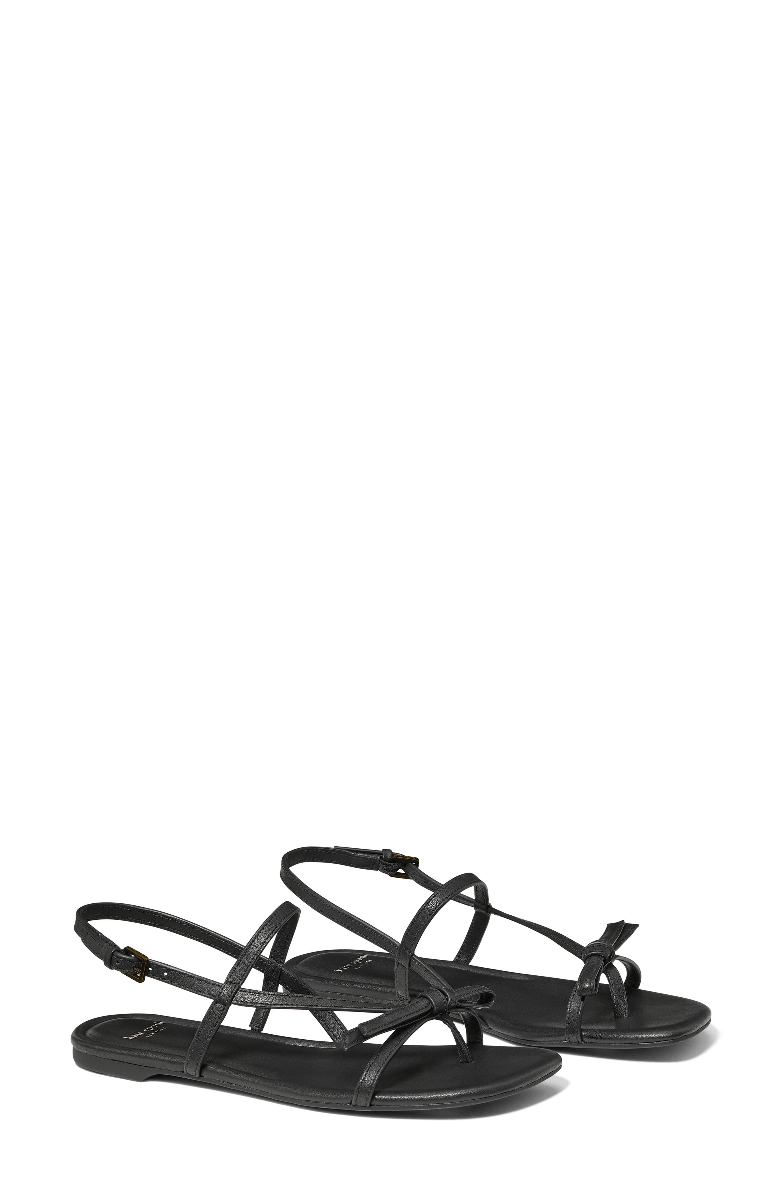 Kate Spade New York loop ankle strap sandal, Alternate, color, Black