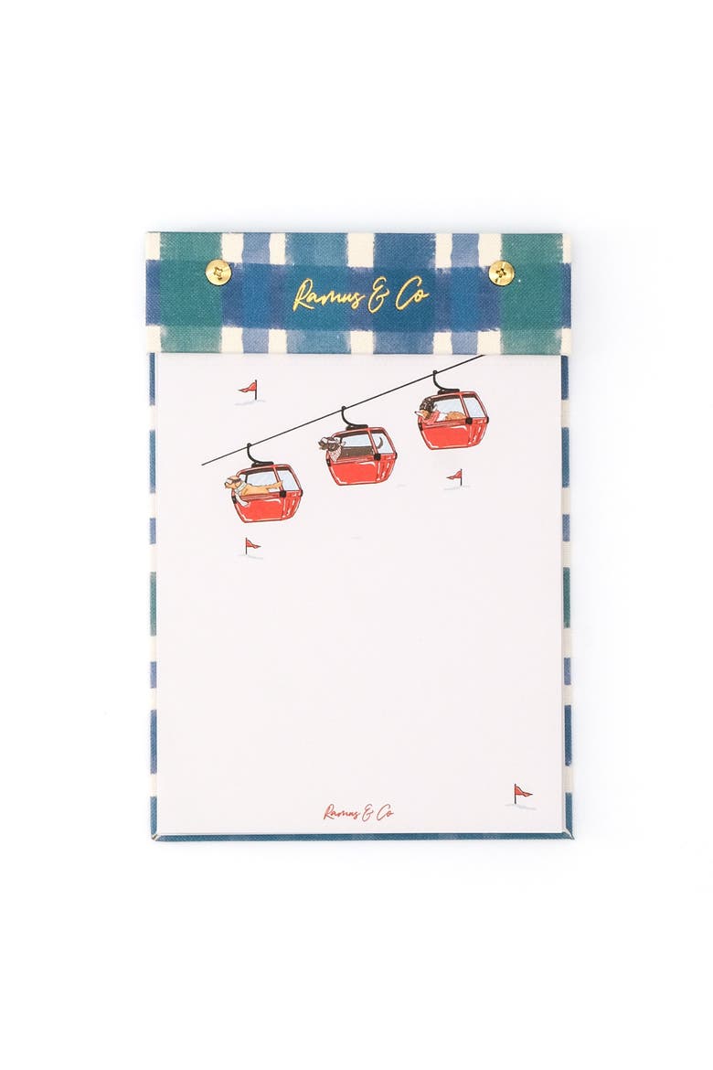 Linen 5.8" × 8.3" Notepad, Main, color, Gondola Dogs