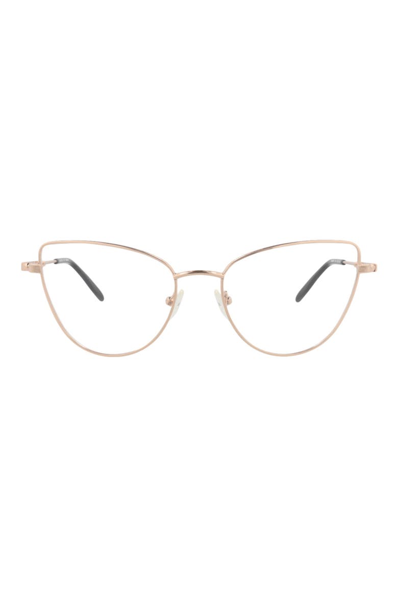 55mm Cat Eye Optical Glasses, Main, color, GOLD GOLD TRANSPARENT