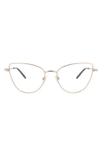 Alexander Mcqueen Mcqueen 55mm Cat Eye Optical Glasses In Gold