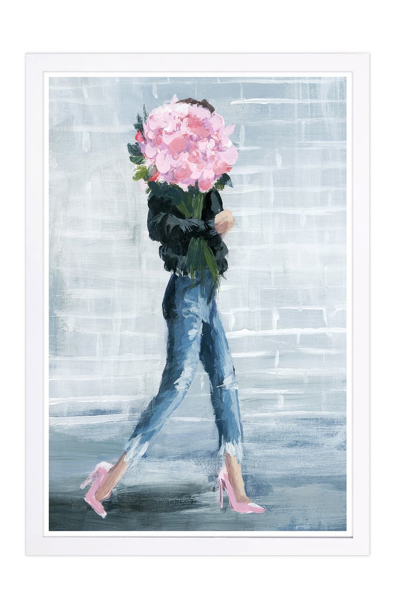 Wynwood Studio Walk This City Blue Framed Wall Art, Main, color,