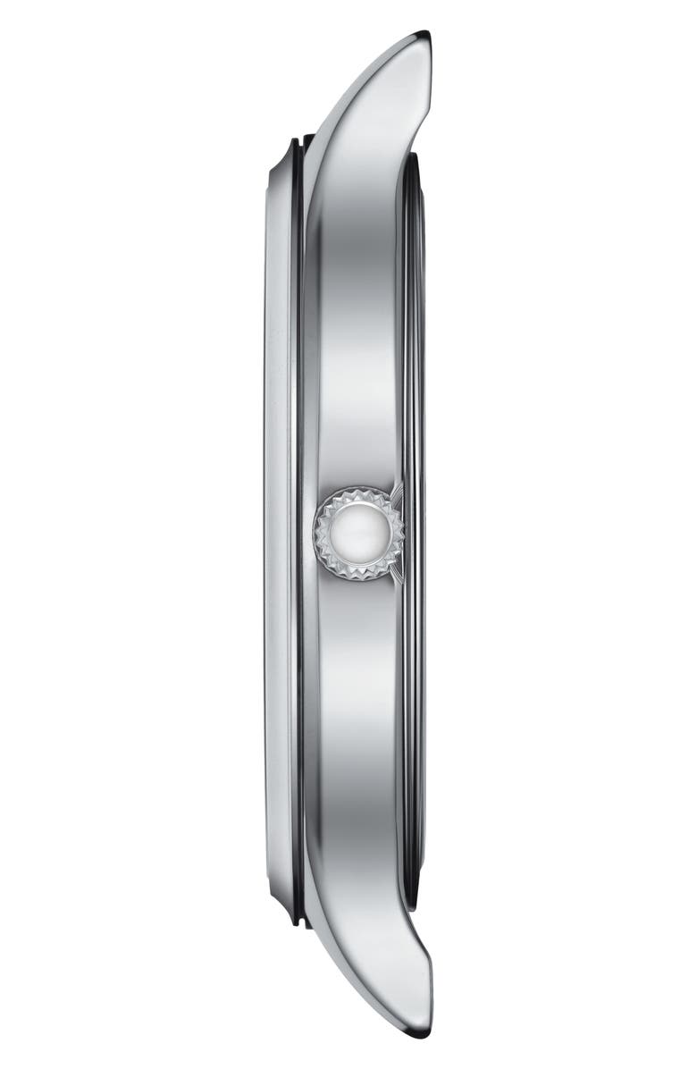 Tissot Bella Ora Round Leather Strap Watch, 38mm, Alternate, color, 