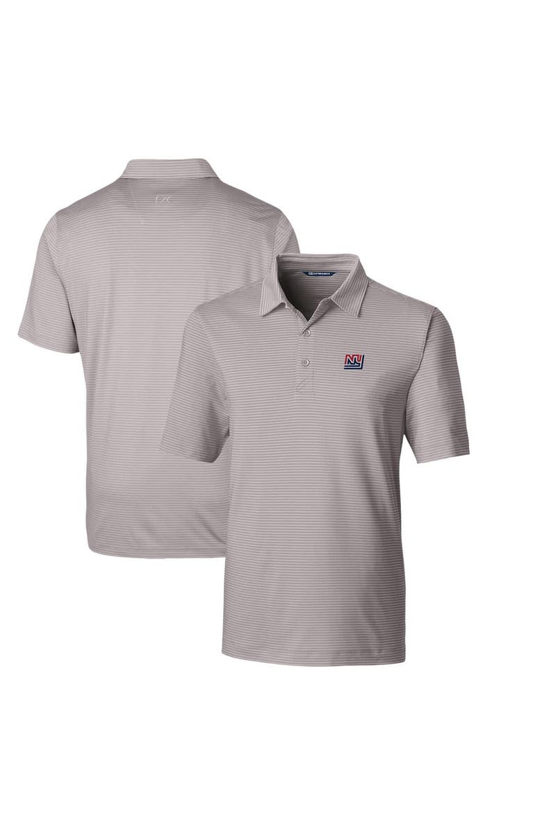 Cutter & Buck Men's Cutter & Buck Gray New York Giants Throwback Logo Big & Tall Forge Pencil Stripe Stretch Polo, Main, color,
