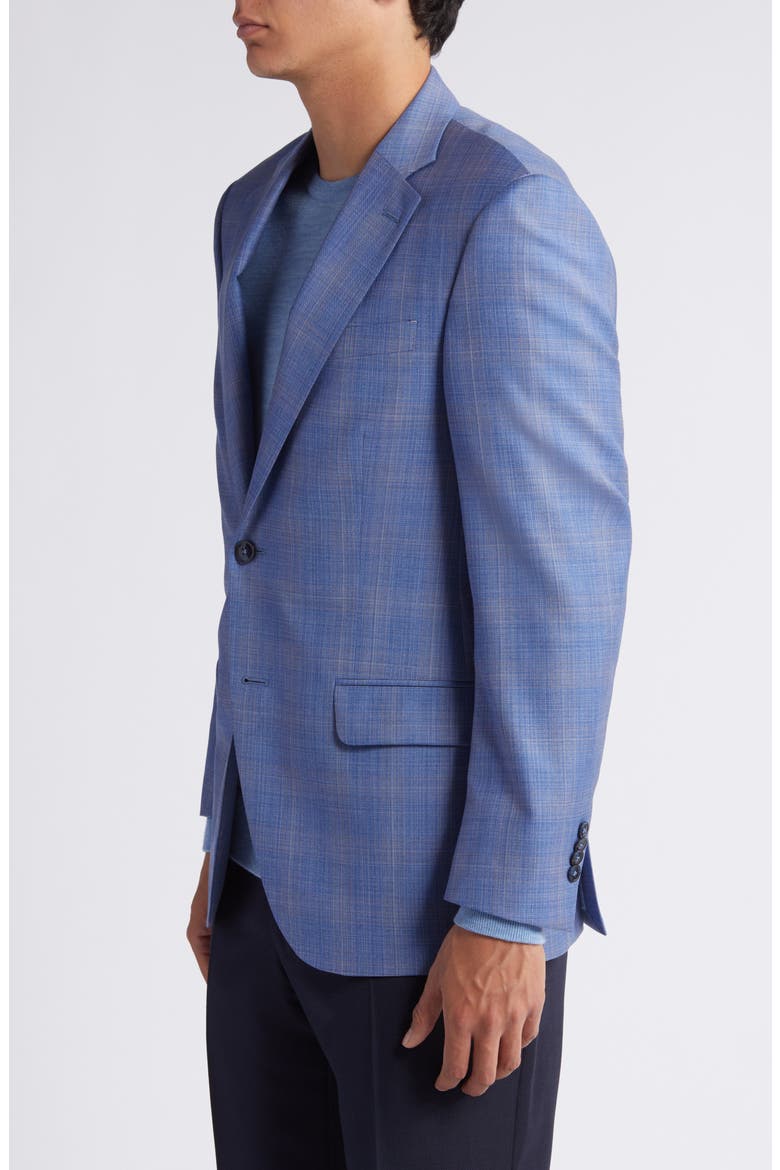 Plaid Wool Sport Coat, Alternate, color, LIGHT BLUE