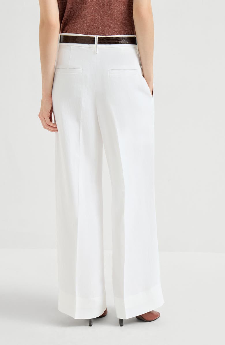 Brunello Cucinelli Loose Pleated trousers, Alternate, color, White