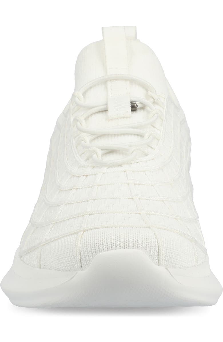Journee Collection Dasha Knit Sneaker, Alternate, color, White