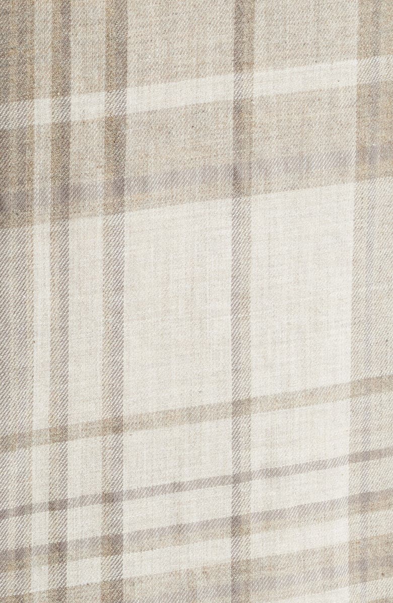 Vince Chilton Plaid Cotton Button-Up Shirt, Alternate, color, Heather Mouse Combo