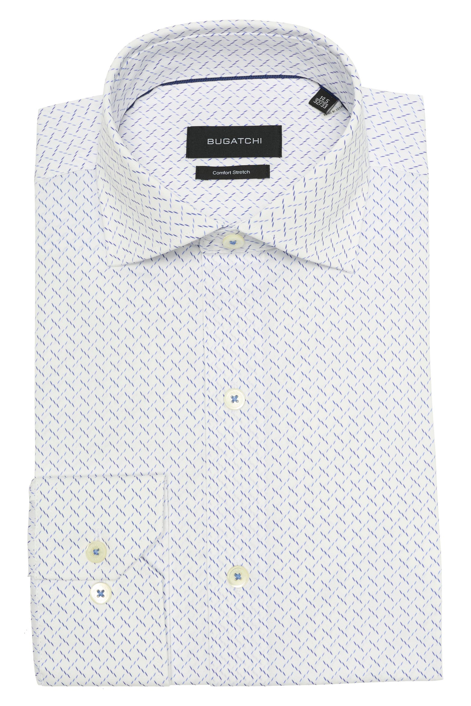 Cross Hetch Bugatchi Cross Hatch Comfort Stretch Dress Shirt (Men) | Nordstromrack