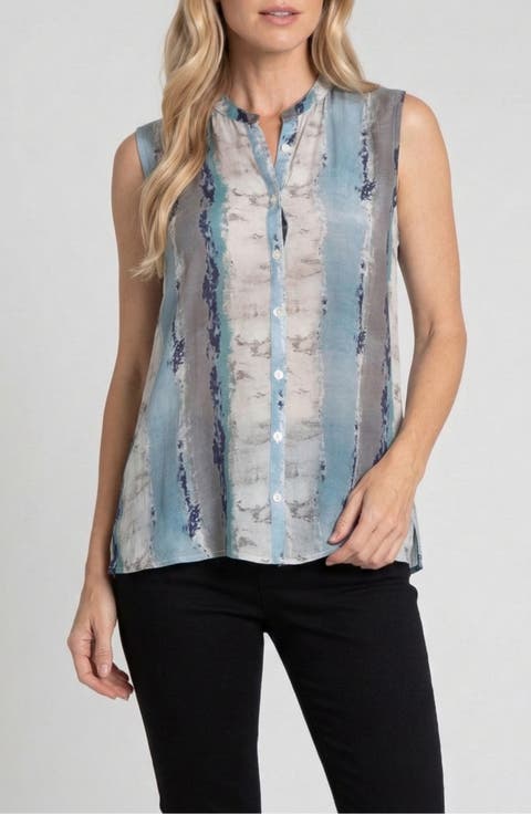 Sleeveless Button-Up Shirt