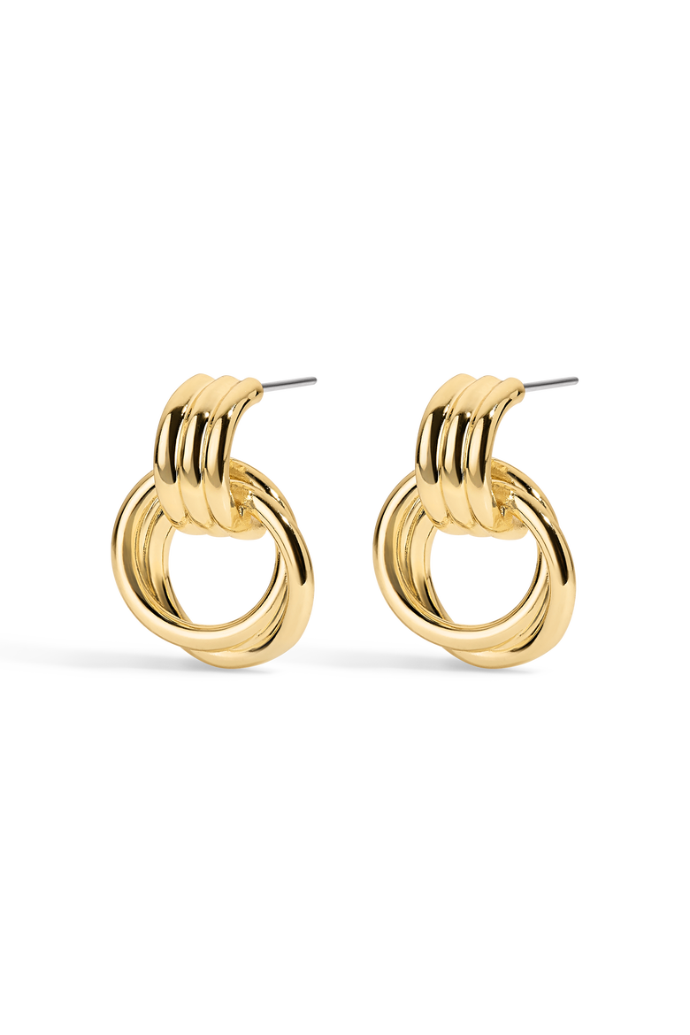 Mini Knocker 90s Style Lightweight Earrings, Main, color, Gold