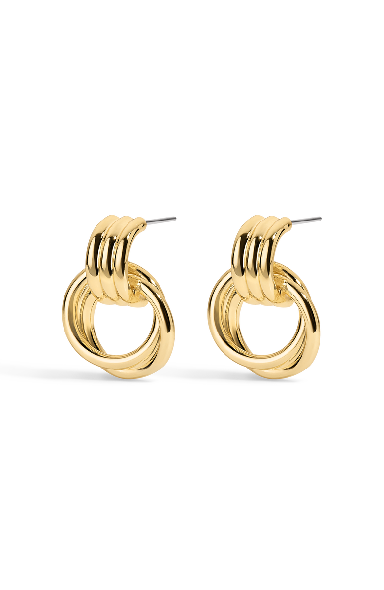 Electric Picks Mini Knocker 90s Style Lightweight Earrings, Main, color, Gold