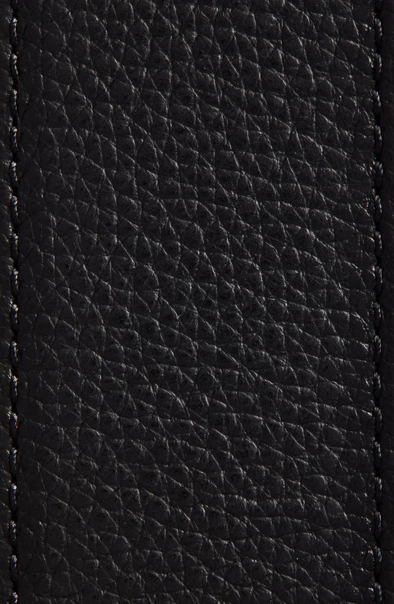 Givenchy Square Ring Leather Belt, Alternate, color, Black