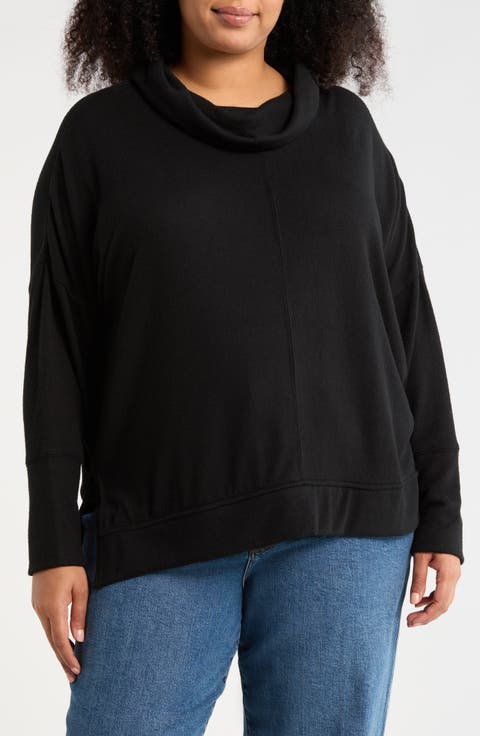 Cowl Neck Tunic Top (Plus)