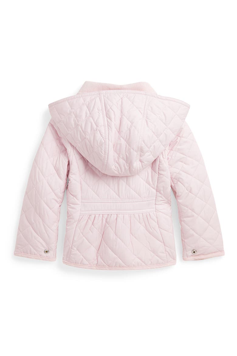 Kids' Quilted Jacket with Removable Hood, Alternate, color, PINK