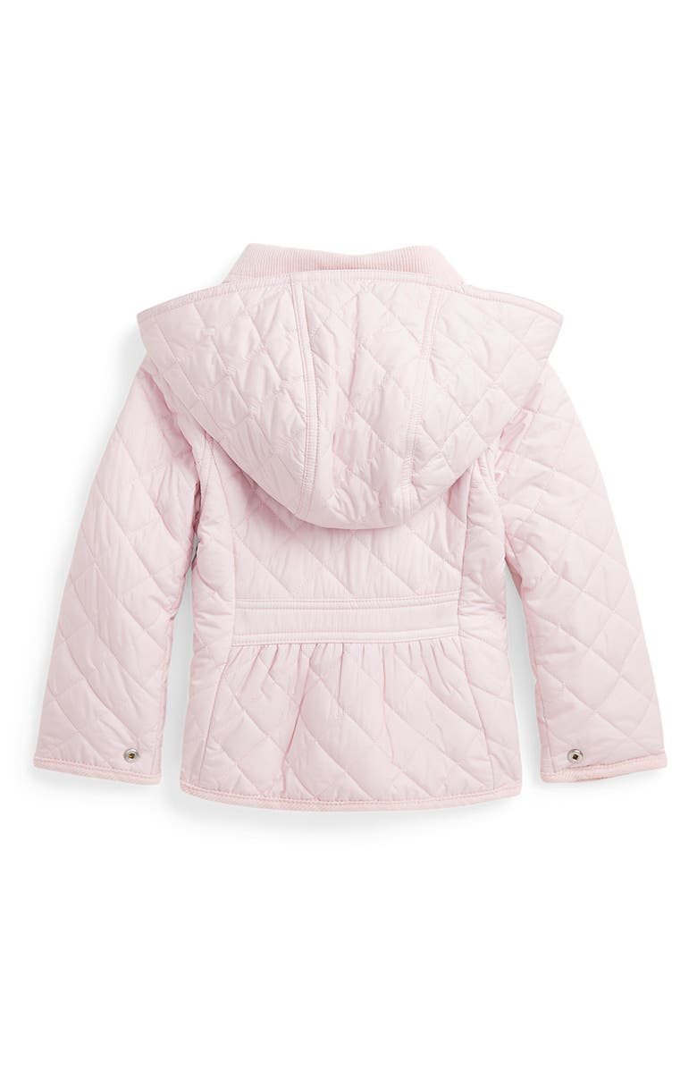 Polo Ralph Lauren Kids' Quilted Jacket with Removable Hood, Alternate, color, Hint Of Pink