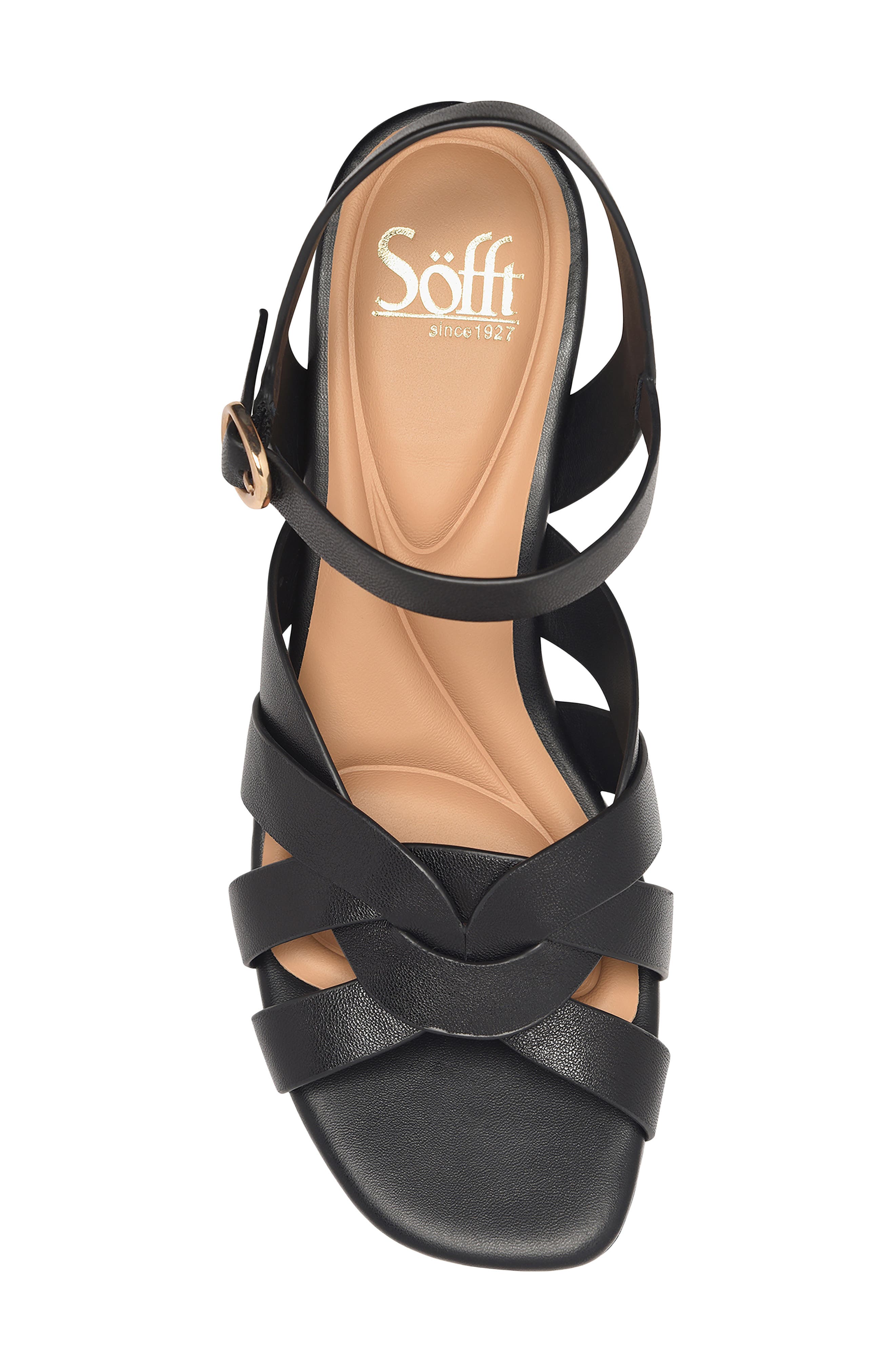Söfft Lindsey Ankle Strap Sandal, Alternate, color, Black