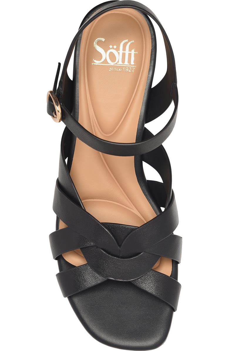 Söfft Lindsey Ankle Strap Sandal, Alternate, color, Black